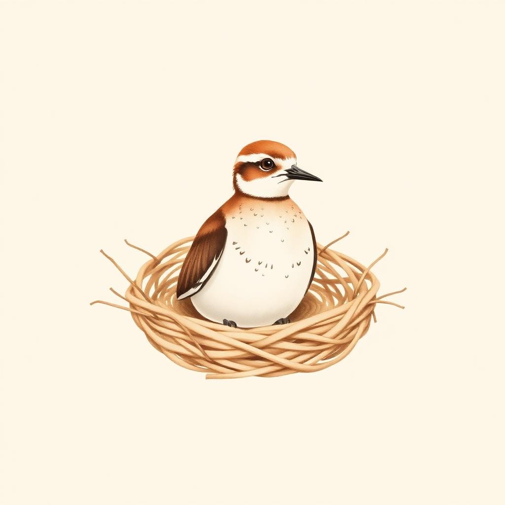 Plovers Nest — a bird in its nest